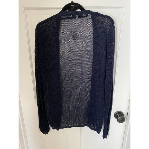 Ines De La Fressange Navy Blue Cardigan  Sz M - Picture 3 of 5